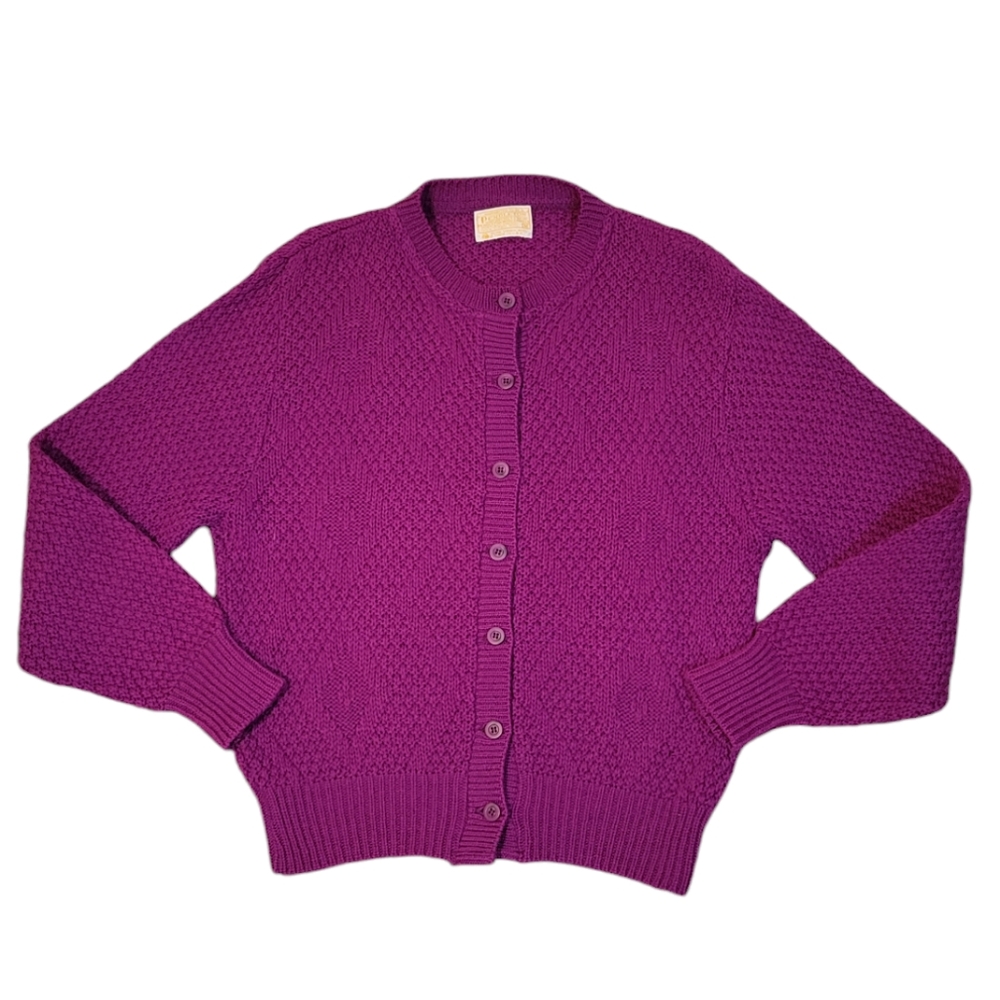 Pendleton 100% pure virgin wool Made USA Women's Button Cardigan Sweater Medium